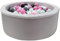 Odolplusz Piscina de bolas 90 x 30 cm de diámetro, 7 cm de diámetro, piscina de bolas para bebé con 200 bolas de colores redondas, muchos colores a elegir (gris – niña)