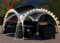 Extra Large 3.5 M Led Garden Gazebo With Remote Control Lights, Side Panels Included,Ideal For Parties Garden,Outdoor Dining, Camping, Festivals - Grey