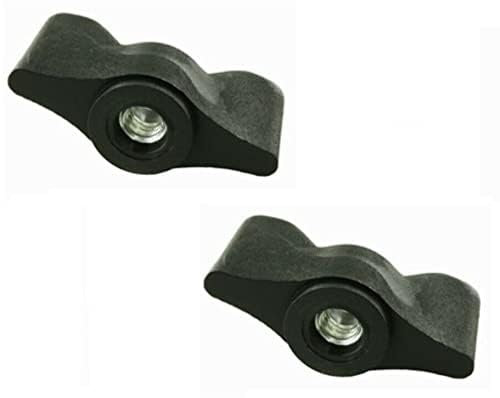 cyclingcolors 2x tuercas de mariposa mano M6 M8 40mm cabeza plástico (M6)