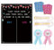 54 Gender Display Labels Aufkleber, Baby Shower Party Gender Voting Display, Jungen und Mädchen Teamspiel Dekorationszubehör