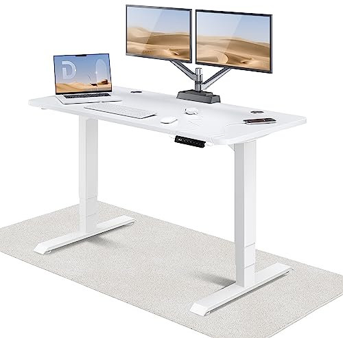 Desktronic HomePro Höhenverstellbarer Schreibtisch 140 × 70 cm – Elektrischer Schreibtisch Mit Zwei Elektrischen Motoren, Touchscreen-Steuerung und Integrierten USB-A- und USB-C-Ladeanschlüssen