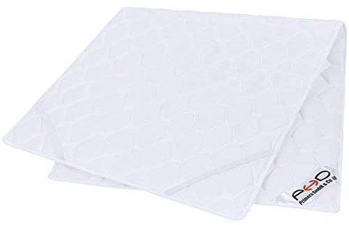 PHD Primera Matratzen-Topper 140x200cm flach/dünn - 2 cm Höhe mit Bezug für Boxspringbetten u. Doppelbetten - Made in EU. Verbindet Matratzen zu Einer Liegefläche. Topper bis 40°C waschbar 140 x 200