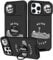Pegmode (2in1 for iPhone 15 Pro Max Case Skull Skeleton Women Girls Cute Goth Phone Cases Fun Scary Design with Slide Camera Cover+Ring Holder Cool Gothic Fashion for iPhone 15 ProMax Cover 6.7''
