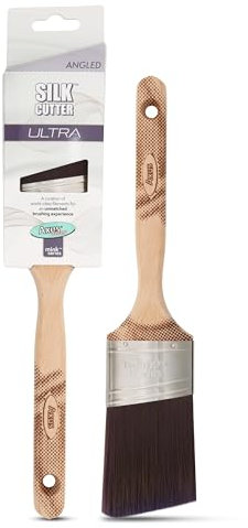Axus Décor Silk Cutter Ultra (Mink Series) Paint Brush - 2.5 Inch, Filaments, Birchwood Handle - Ideal For Walls, Ceilings & Skirting, Anti-Rust Stainless Steel, Next Generation Brush