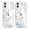 Yoedge 2 Stück Handyhülle für iPhone 12 Mini Hülle, Transparent Blumen Muster Mädchen Aesthetic Motiv Handyhülle, Weich Silikon Klar TPU Stoßfest Kratzfestes Durchsichtig Schutzhülle Mini 5,4
