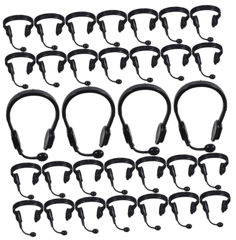 ULDIGI 50Pcs Miniature Dollhouse Headphone and Microphone Costume Props for Kids Pretend Play for Miniature Dolls and Dollhouse Accessories