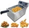 HAKKA Commercial Deep Fryer Electric, 17L Large Capacity, Independent Controls - Stainless Steel Restaurant Fryer for French Fries, Chicken, Fish, and More