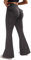 STARBILD Schlaghose Damen Sport Leggings Flared, High Waist Yogahose mit Klappentaschen Blickdicht für Fitness Gym Alltag, Cargotasche - Grau XL