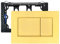 Empyreal Drückerplatte mit Spülauslöser-Set und Montagerahmen,passend für Geberit Sigma 30&UP320&300 Betätigungsplatten Ersatzteile,Doppelspülung,1Stück(Goldfarben&Goldener Rand).