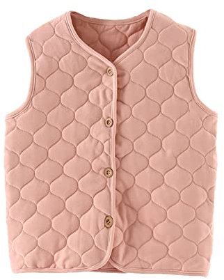 Generico Giubbotto Neonata Antivento Cappotto per Vestiti Senza Maniche per Neonato, Caldo e Spesso, Primavera e Inverno Chiodo Pelle Uomo (Pink, 7-8 Years)