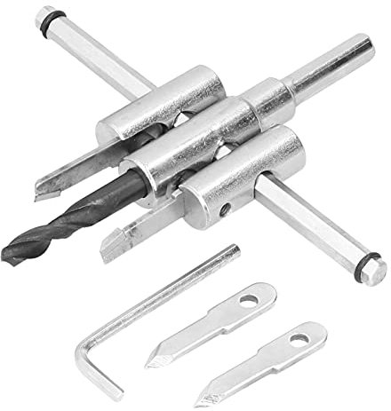 Mavaol Verstellbarer Kreisschneider, Carbid- und HSS -Klingen, präzise Schnitte für Holz-, Kunststoff-, Acryl-, DIY- und Holzbearbeitungsprojekte (40-120 mm)