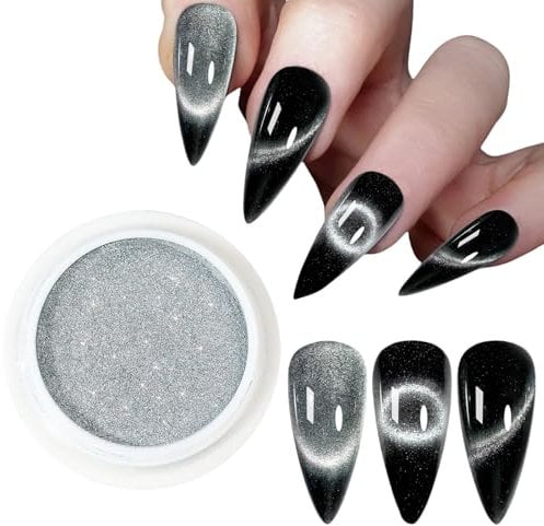 Cats Eye Powder Nails Powder 9D Cats Eye Effect Mirrored Effect Pigment Nails Art Decorations For Woman