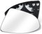 Cristal de espejo retrovisor para Golf 7 izquierdo calentado, espejo retrovisor exterior convexo transparente, climatizado, lado del conductor asférico con placa de soporte, disco reflector