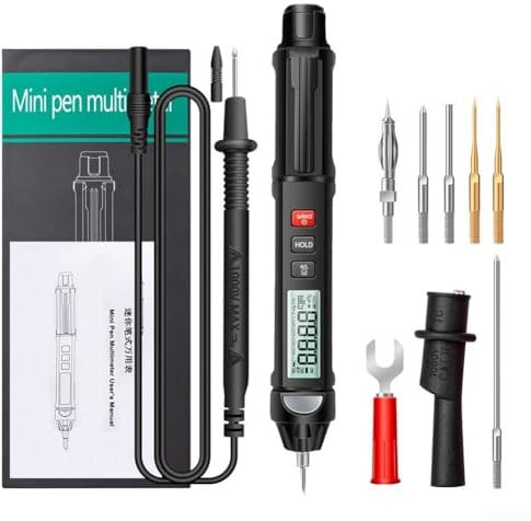 A3007 Pen Multimeter with 6000 Counts, Non Contact Voltage Detection, and Live/Neutral Wire Identification for Electricians (B)
