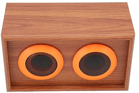 Cuifati Wooden HiFi Speaker, Passive Wooden Treble Speaker with Power Up to 35W, 6Ω, Compact and Portable for Music Enjoyment, Pure Treble Sound, 160x90x76mm (Wood Grain)