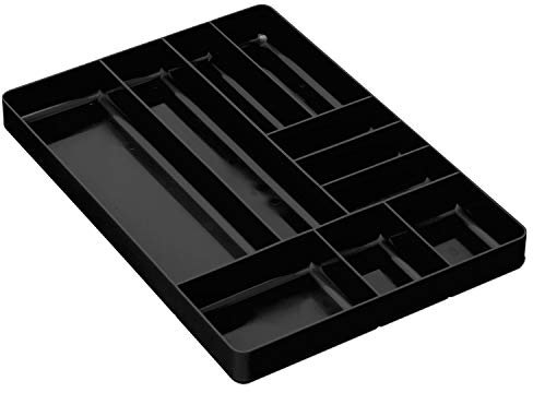 Ernst 5011 - Bandeja organizadora de fabricación, 10 compartimentos, color negro