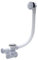 Wirquin SP5603 SP5603-Vaciado de bañera con Cable con sifón (Cromo), Blanco