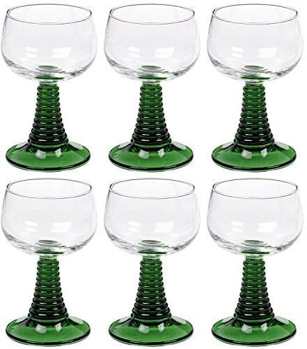 6 Römer Römergläser Grün Weingläser Wein Gläser Glas 27 cl 0,2 L Geeicht