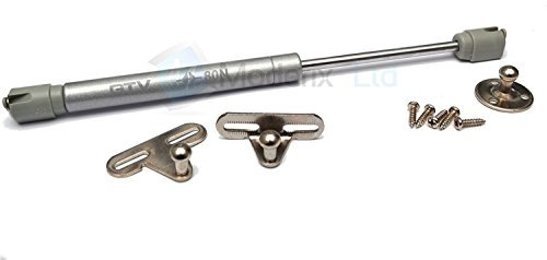 stolmet Gasdruckfeder Deckel Stay Lift Support Küche Schrank Tür/Fenster/Spielzeug Box Scharnier Lift Pneumatische Unterstützung (Silber)