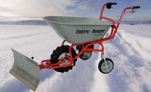 Modell 2025 - NEU SERIENMÄßIG: Mit Rückwärtsgang inkl. Ladestandanzeige - POWERPAC ED120 inkl. Schneeschild - AKKUSCHUBKARRE ELEKTROSCHUBKARRE SCHUBKARRE Dumper MOTORSCHUBKARRE