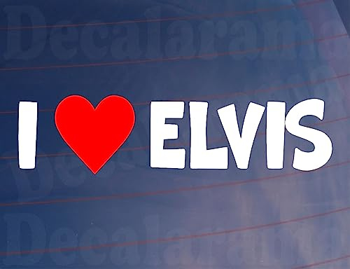 I LOVE/HERZ ELVIS Auto Neuheit/Van/Fenster/Autovinylaufkleber/Aufkleber