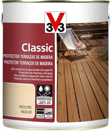 V33 Protector Terrazas De Madera Classic Mate Incoloro 2,5L
