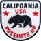 2 x California USA Patch gestickt 60 x 60 mm/Kalifornien Bär Yosemite Nationalpark Amerika Trekking/Aufnäher Aufbügler Patches/Reise Reiseführer Flagge Caravan/Club of Heroes (Weiss)
