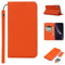 Copmob iPhone XR Case With Card Holder With Strap,Genuine Leather Flip Wallet Case,[3 Slots][Magnetic Closure][RFID-Blocking],Phone Case Cover for iPhone XR - Orange