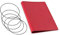 A5, revolutionäres, nachhaltiges X17-Konzept für Notizbuch, Personal Organizer und Terminplaner/Hülle für 4 Hefte! Belgisches Leder rot, Made in Germany,17 Jahre Garantie*