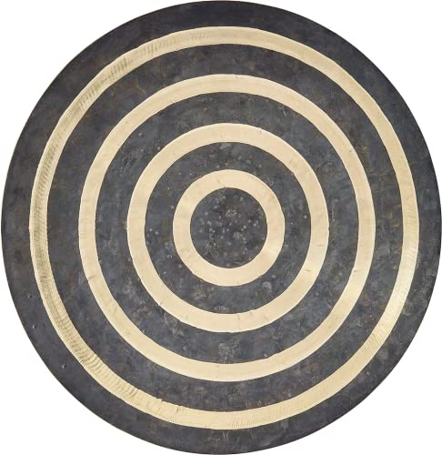 Sonic Energy 28 Wind Gong Kun (WGK28) | 70x70x1,8 cm, 6,5 kg, traditionell in China gefertigt, Kun Symbol, inkl. Hülle und Schlägel, Bronzelegierung