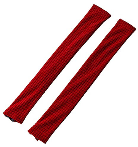 Baoblaze 2 Stück Armlehnenbezug Bürostuhl, Abnehmbarer Büro-Armlehnenbezug, Armlehnenschoner Schreibtischstuhl Armlehnen Schonbezug mit Reissverschluss für Bürostuhl, Rotwein