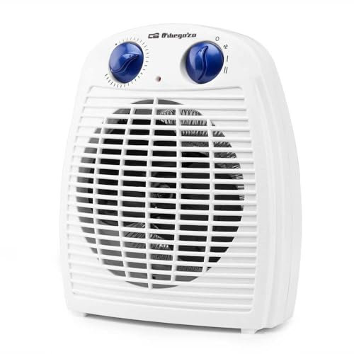 Orbegozo FHA 7051 - Calefactor compacto, 2 Niveles de potencia, Modo ventilador, Asa, Protección Sobrecalentamiento, 2000 W (244825)