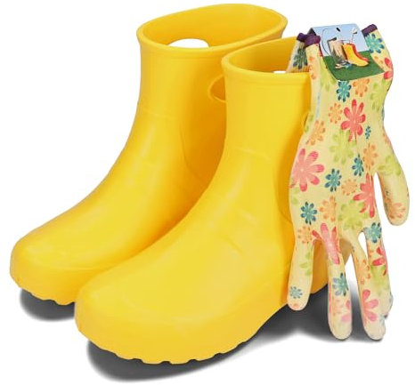 BeComfy Unisex Donna Uomo Stivali in EVA da Giardino 36-46 EU (Giallo, Sistema Taglie Calzature EU, Adulto, Numero, Media, 36)