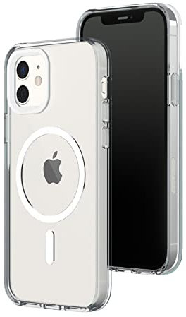 RhinoShield Clear Case kompatibel mit MagSafe für [iPhone 12/12 Pro]|Überragende Magnetstärke, Vergilbungsresistenz, Kristallklar, optimaler Schutz und personalisierbar - Weiß Kamera-Ring
