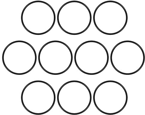 Rebower Nitrile Gummi O-Ringe Buna-N O-Ringe [für Zapfhahn Wasser Schlauch Filter Pumpe Luft Rohrleitung Gas Anschlusss] - 49x45 x 2mm / 70A / Schwarz / 10Stk