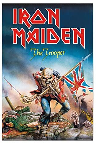 Grupo Erik Poster Iron Maiden The Trooper - Laminas decorativas 61x91,5cm a todo color | Posters para pared ideal decoración habitación