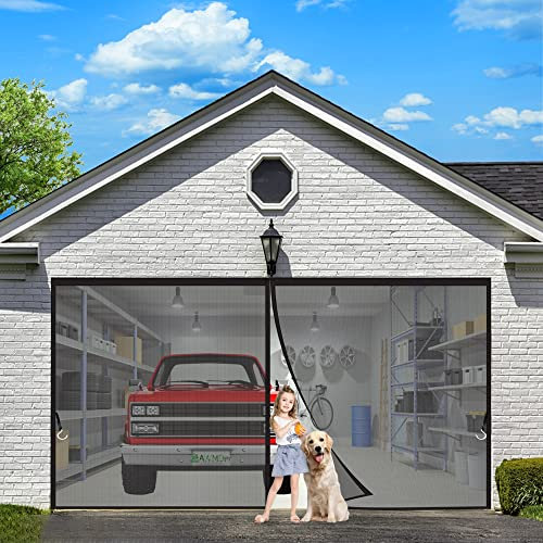 Moustiquaire Porte Fenetre 280 x 255 cm Aimantée Magnetique, Rideaux Anti Mouches Moustique pour Porte, Rideaux Toile Insect Ecran, Moustiquaire Baie Vitree Coulissante, Noir