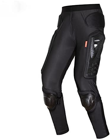 THOLZ Pantalon de Moto Cross Homme, Pantalon De Moto Respirant élastique, 4 Coussinets De Protection Détachables, Pantalon Incassable pour Moto, Pantalon De Cyclisme D'été pour Les Motos,XL