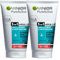 Garnier SkinActive PureActive 3in1 Reinigungs-Ton Scrub Maske mit reinigender Wirkung, Peeling, Mattierend, für Mischhaut mit Unvollkommenheiten – 2 Flaschen à 150 ml