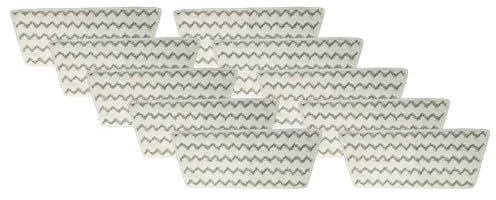 vhbw 10x Panno Compatibile con Vileda Steam One XXL Scopa a Vapore - Microfibra, Bianco/Grigio