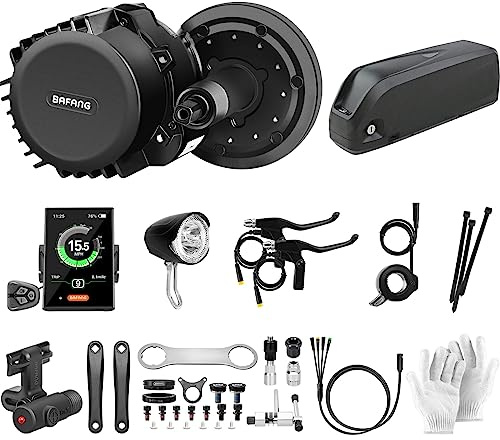 Bafang Moteur central 1000 W 48 V avec batterie BBS03 Ebike C18 Écran 3,5, batterie 48 V 19,2 Ah et chargeur de batterie