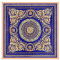 Yurosiay Damen Seidentuch 90x90cm Vintage Bedrucktes Halstuch Barockstil Satin Schal Damen Quadrate Faux Seidenschal Elegant Satin Kopftuch Bandana Halstuch Halstücher für Frauen Dunkelblau