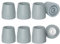 supregear Rubber Ferrules for Zimmer Frames (8 Pcs), 28mm Heavy Duty Replacement Tips for Walkers, Commodes, Shower Chairs, Walking Sticks, Tool Free Rubber Stoppers Caps, Grey
