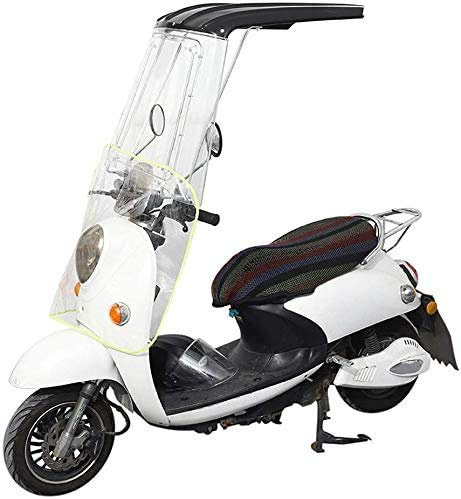 Elektrischer Motorrad-Sonnenschutz, Roller-Regenschirm, Mobilität, Regenschutz, wasserdicht, Batterie-Auto-Überdachung, Regenschirm-Abdeckung (schwarz mit Spiegel)