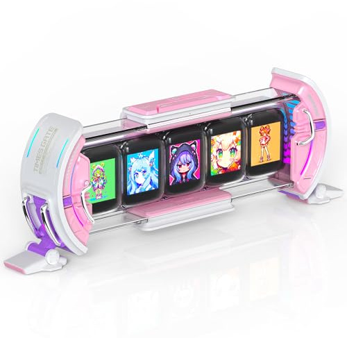Divoom Times Gate Cute Pink Gaming Digital Clock for Aesthetic Desk Setup