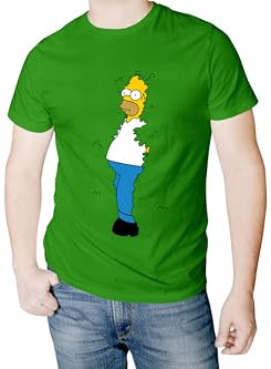 TusPersonalizables Camiseta de Algodon con Impresion Homer en arbusto - Camiseta Ideal para Fans (XL)