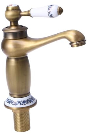 Housoutil Antike Becken Wasserhahn Kupfer Warm Und Kalt Badezimmer Waschbecken Wasserhahn Keramikspule Abdichtung Griff Komplett Zubehör