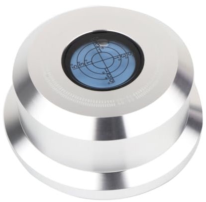 IMCCZONY Estabilizador de Peso RéCord Estabilizador de Disco LP Tocadiscos Abrazadera de Vinilo HiFi Vinilo de AudióFilo Premium VibracióN Plata