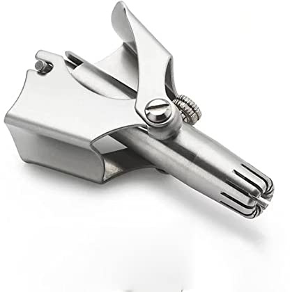 HUSHUWAN Nasenhaarschneider, Nasenhaarschneider, Edelstahl, manueller Trimmer, geeignet for Nasenhaare, waschbar, tragbarer Nasenhaarschneider, Rasieren/534