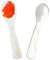 PYRUVAE 2 Pièces Ensemble de Cuillères à œufs Nacre de Rivière Fait Main de Haute qualité Cuillère à Caviar Pour Caviar, Oeufs, Crème Glacée, Café(7cm